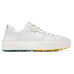 Cole Haan GrandPrø Crew Mens Golf Shoe White Leather Aventurine 34 Cole Haan GrandPrø Crew Mens Golf Shoe White Leather Aventurine -Teepeg Store image402399577