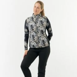 Pure Golf Annona Patterened Ladies Golf Gilet Champagne Orchid -Teepeg Store image402477439