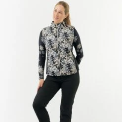 Pure Golf Annona Patterened Ladies Golf Gilet Champagne Orchid -Teepeg Store image402477455