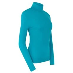 Pure Golf Glow Ladies Golf Roll Neck Tourmaline Leopard -Teepeg Store image402478735