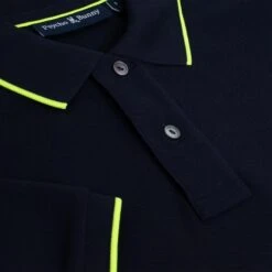 Psycho Bunny Cleveland Chainstitch Pique Polo Navy -Teepeg Store image402545397