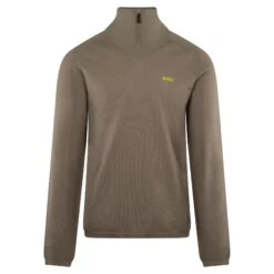 Boss Zilnar Knitted Mens Sweater Light Pastel Green