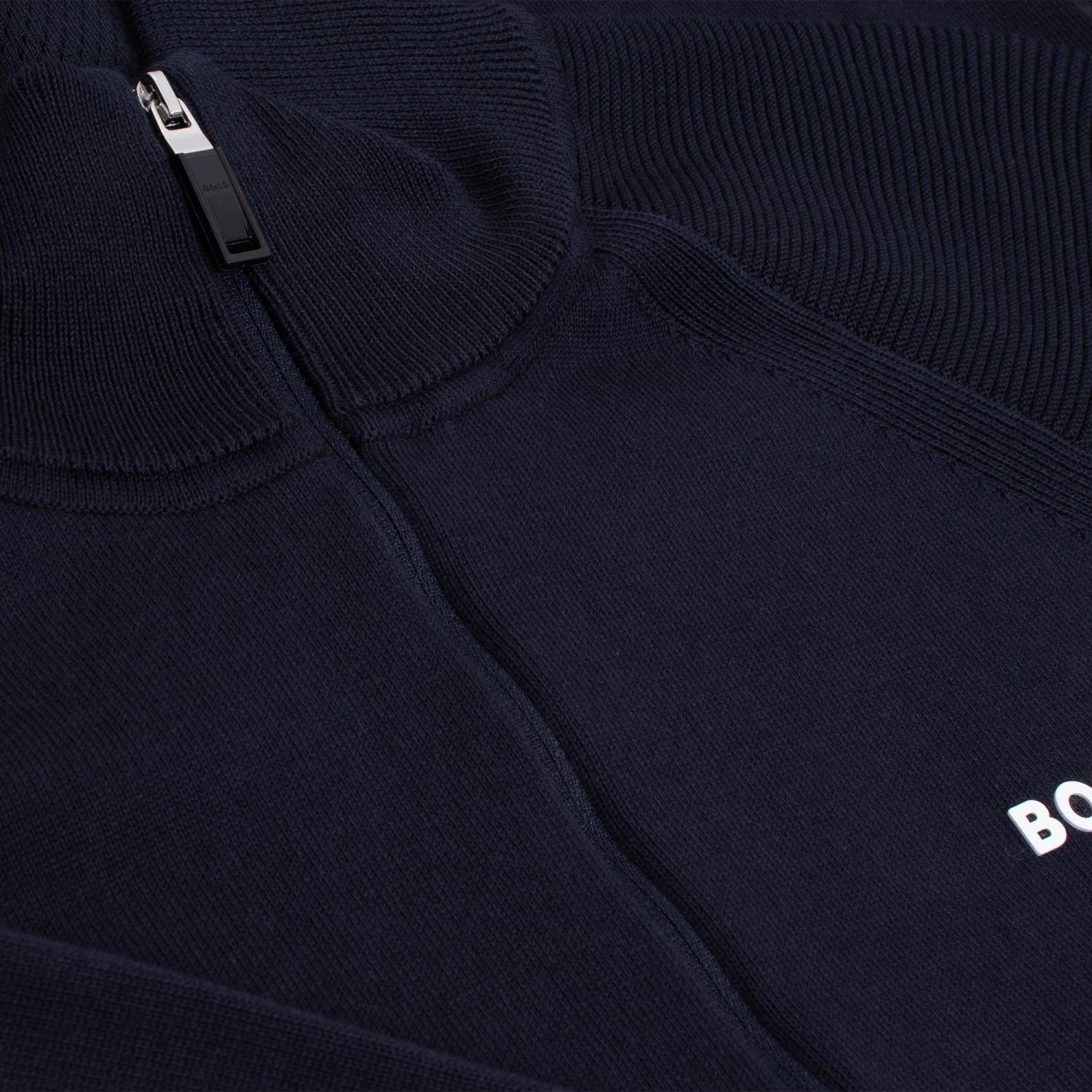 Boss Perform-X Knitted Mens Sweater Dark Blue 8 Boss Perform-X Knitted Mens Sweater Dark Blue - Image 6