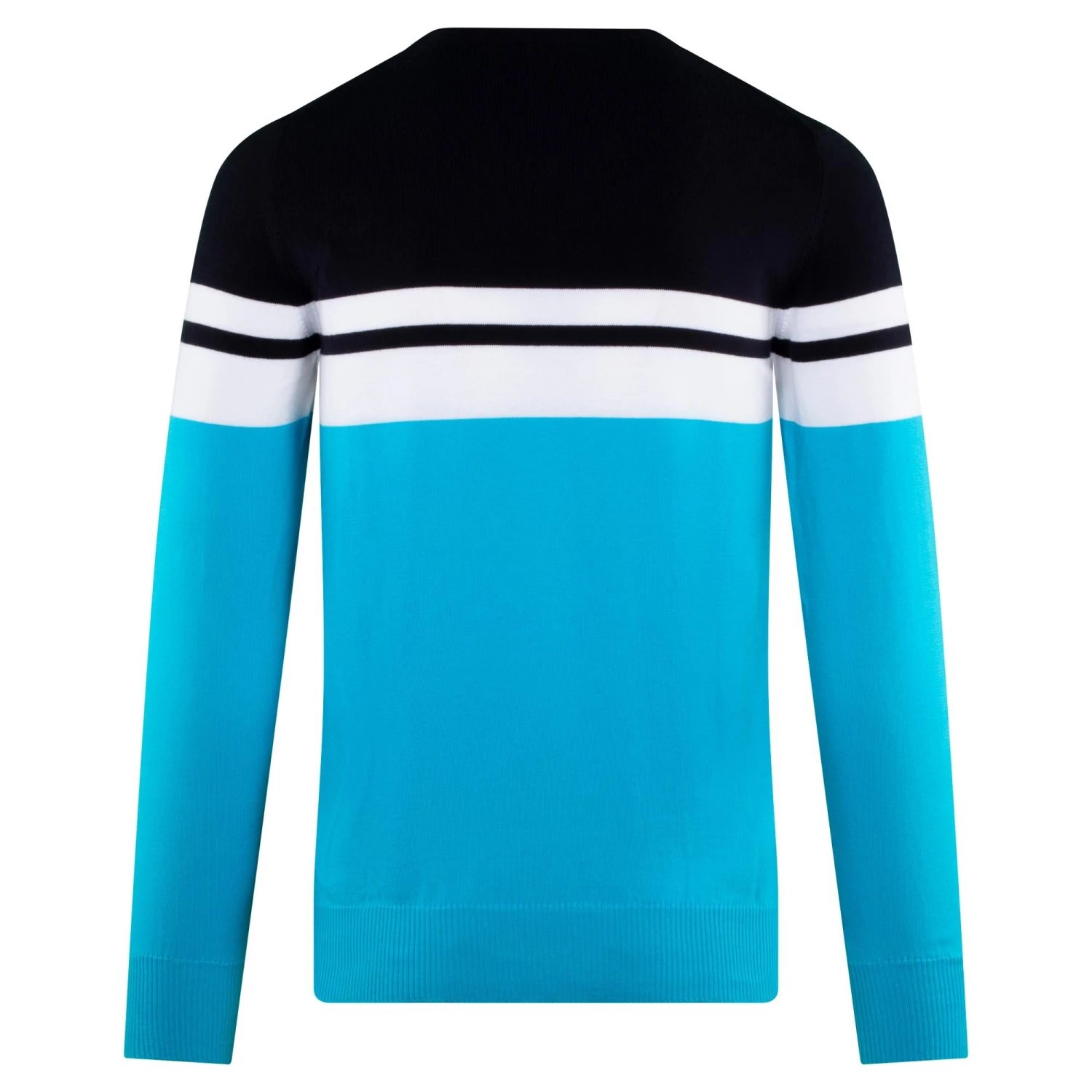 J.Lindeberg J Lindeberg Dunbar Striped Cotton Sweater Navy/Blue 8 J.Lindeberg J Lindeberg Dunbar Striped Cotton Sweater Navy/Blue - Image 6