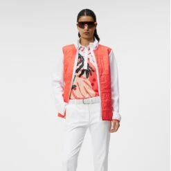 J.Lindeberg J Lindeberg Stefania Hybrid Ladies Golf Jacket Hot Coral -Teepeg Store image403717839
