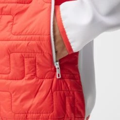 J.Lindeberg J Lindeberg Stefania Hybrid Ladies Golf Jacket Hot Coral -Teepeg Store image403717845