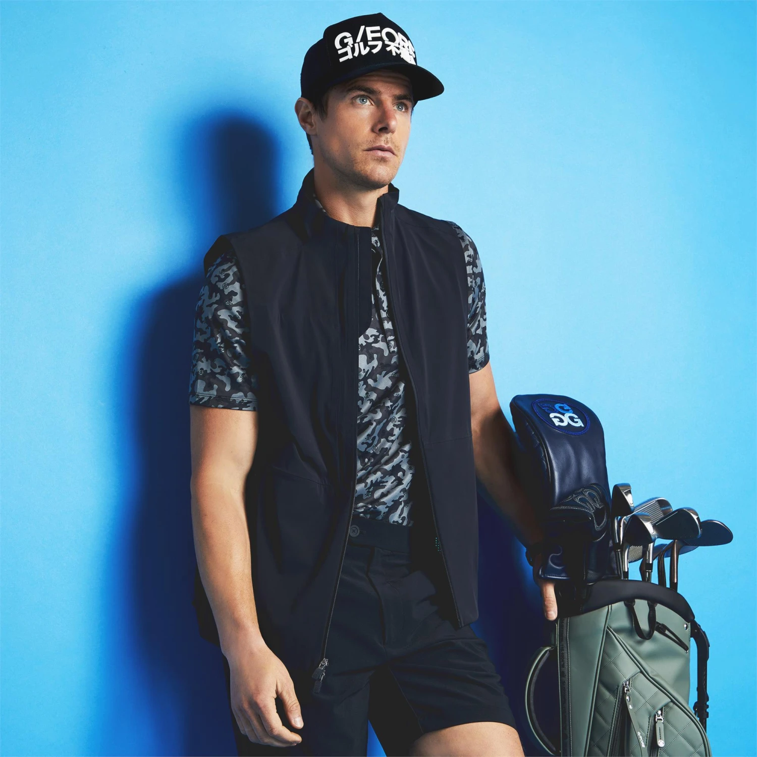 G/FORE Mapped Icon Camo Tech Jersey Polo Shirt Onyx 16 G/FORE Mapped Icon Camo Tech Jersey Polo Shirt Onyx - Image 14