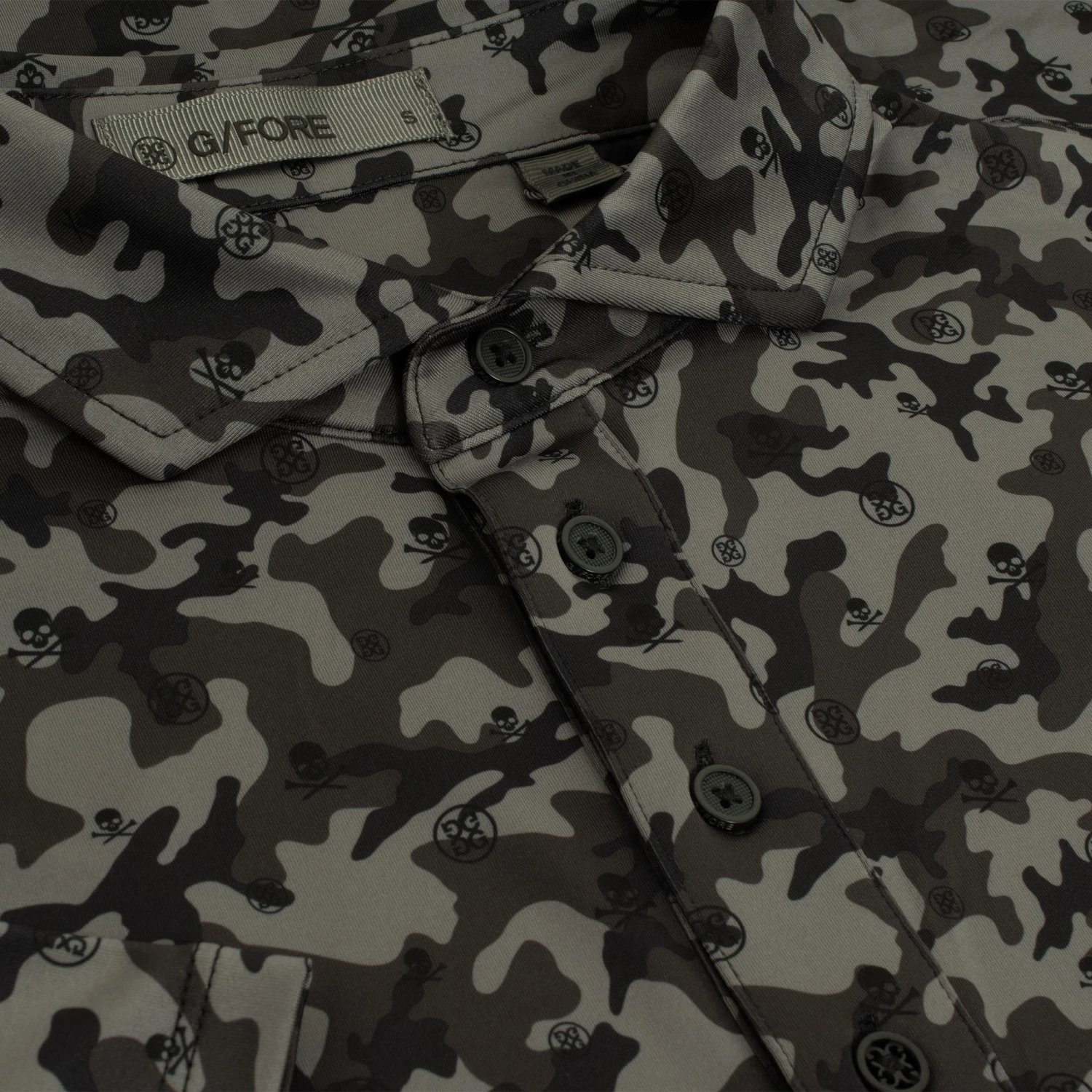 G/FORE Mapped Icon Camo Tech Jersey Polo Shirt Onyx 21 G/FORE Mapped Icon Camo Tech Jersey Polo Shirt Onyx - Image 19