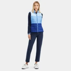 G/FORE Colour Block Lightweight Down Ladies Puffer Vest Baja 40 G/FORE Colour Block Lightweight Down Ladies Puffer Vest Baja -Teepeg Store image404655946