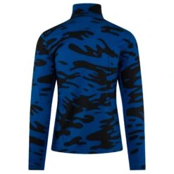 J.Lindeberg J Lindeberg Luke Print Mens Golf Mid Layer Neptune Nautical Blue -Teepeg Store image407121006