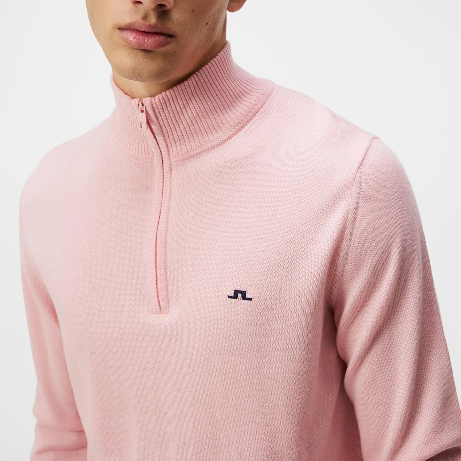 J.Lindeberg J Lindeberg Kian Tour Merino Zipped Neck Mens Golf Sweater Powder Pink 15 J.Lindeberg J Lindeberg Kian Tour Merino Zipped Neck Mens Golf Sweater Powder Pink - Image 13