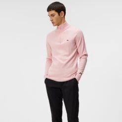 J.Lindeberg J Lindeberg Kian Tour Merino Zipped Neck Mens Golf Sweater Powder Pink 39 J.Lindeberg J Lindeberg Kian Tour Merino Zipped Neck Mens Golf Sweater Powder Pink -Teepeg Store image407129329
