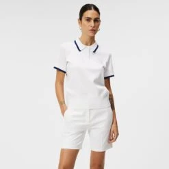 J.Lindeberg J Lindeberg Feline Knitted Ladies Polo Shirt White -Teepeg Store image407204760