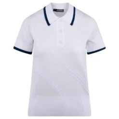 J.Lindeberg J Lindeberg Feline Knitted Ladies Polo Shirt White -Teepeg Store image407204771