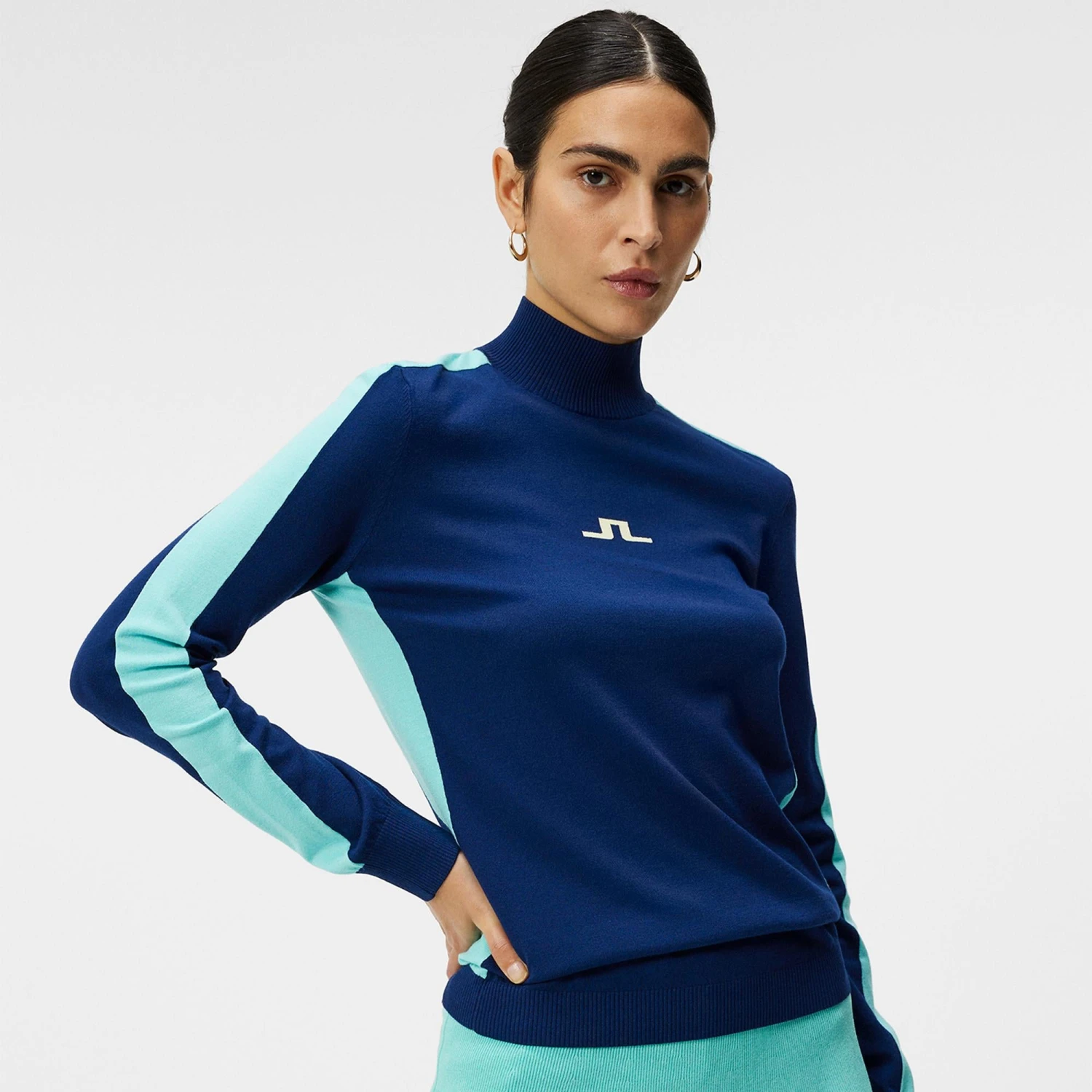 J.Lindeberg J Lindeberg Adia Knitted Ladies Golf Sweater Estate Blue 12 J.Lindeberg J Lindeberg Adia Knitted Ladies Golf Sweater Estate Blue - Image 10