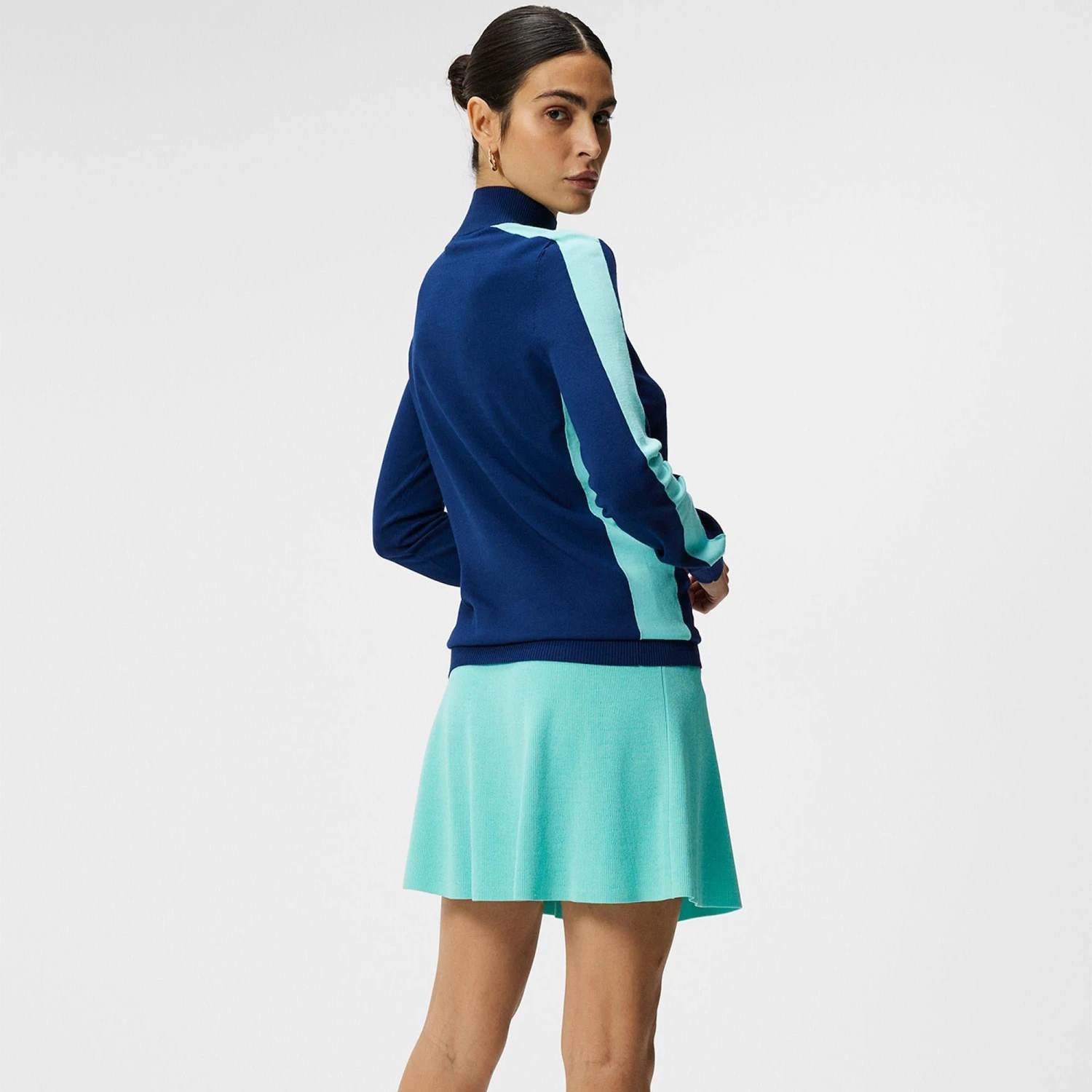 J.Lindeberg J Lindeberg Adia Knitted Ladies Golf Sweater Estate Blue 14 J.Lindeberg J Lindeberg Adia Knitted Ladies Golf Sweater Estate Blue - Image 12