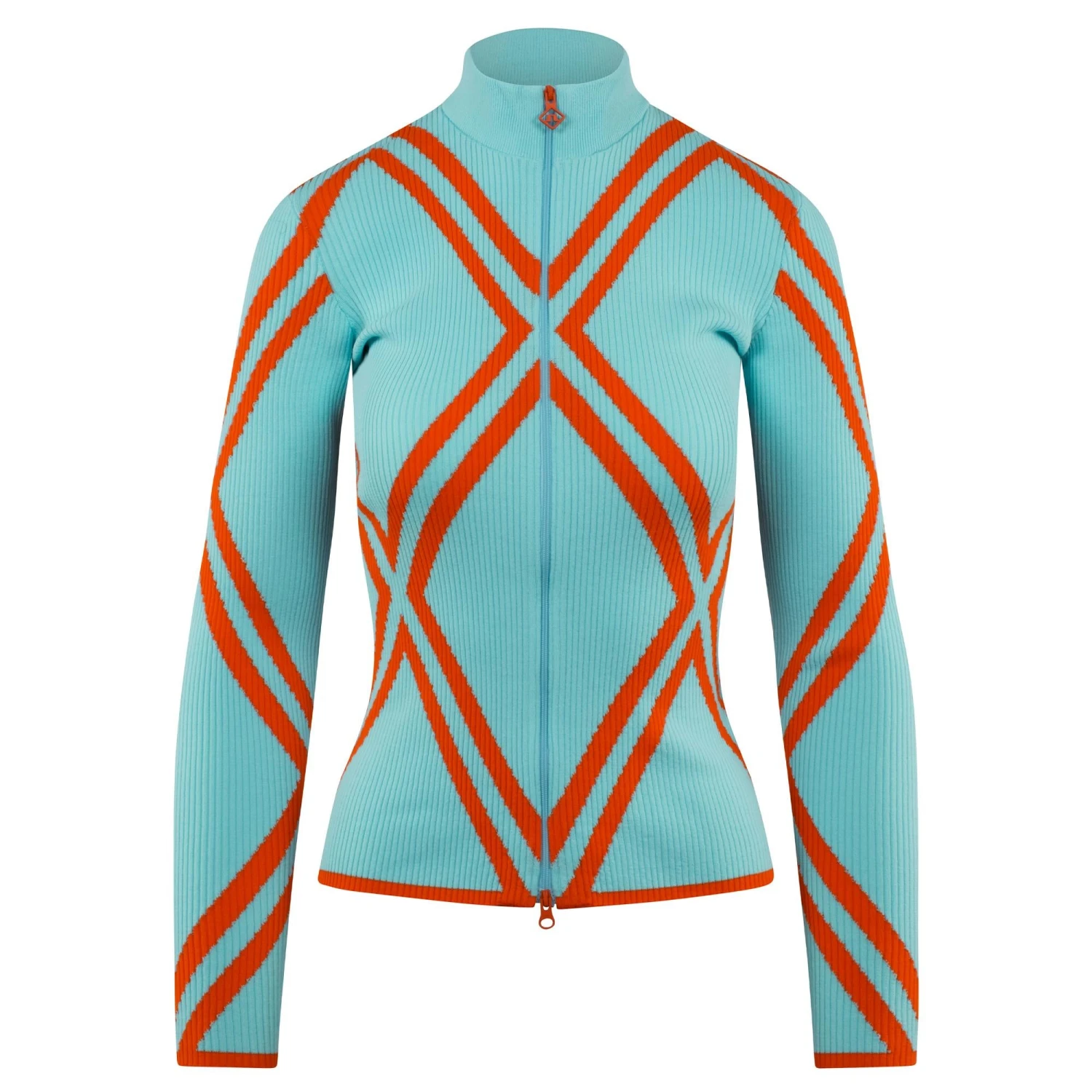 J.Lindeberg J Lindeberg Flora Knitted Ladies Golf Sweater Aruba Blue 3 J.Lindeberg J Lindeberg Flora Knitted Ladies Golf Sweater Aruba Blue