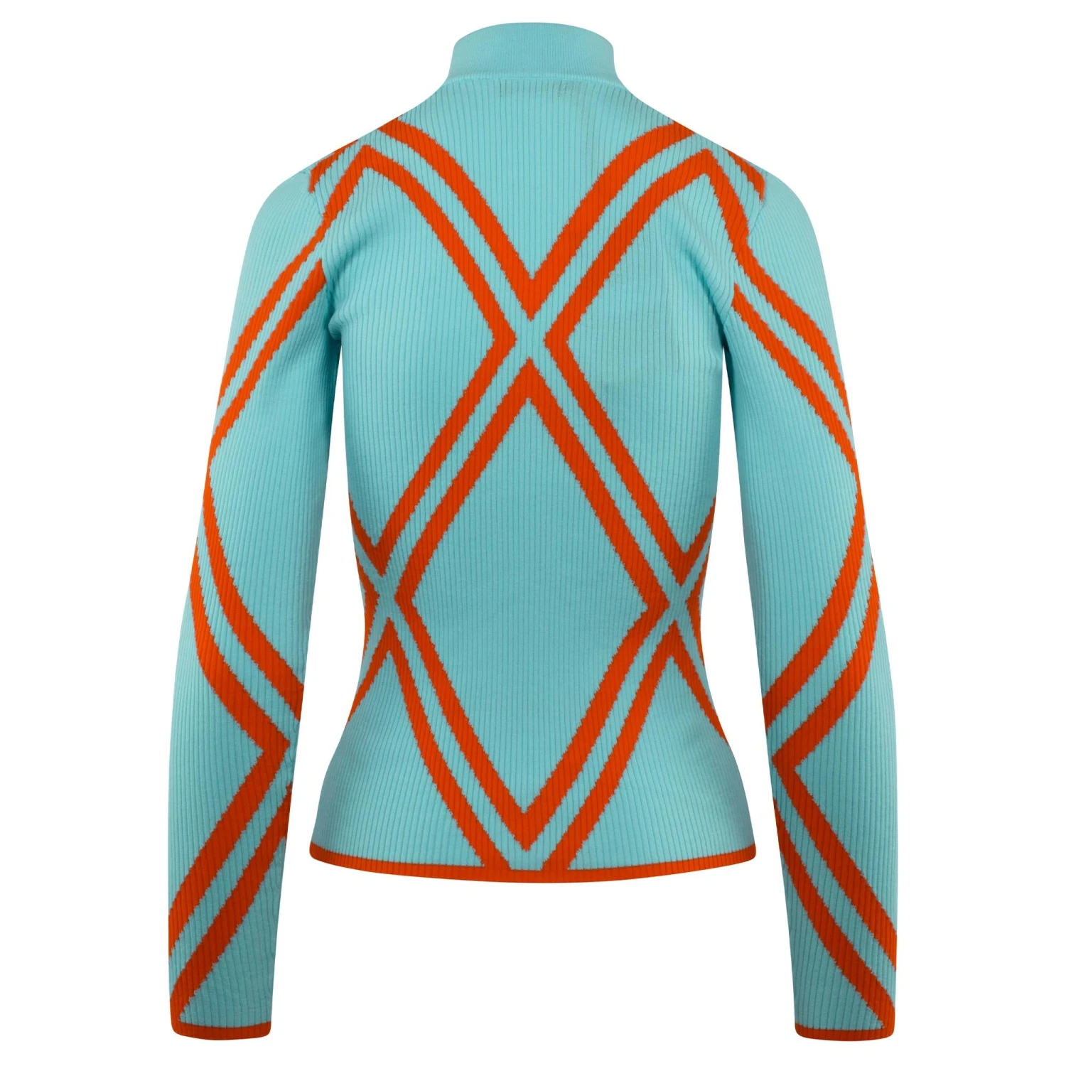 J.Lindeberg J Lindeberg Flora Knitted Ladies Golf Sweater Aruba Blue 4 J.Lindeberg J Lindeberg Flora Knitted Ladies Golf Sweater Aruba Blue - Image 2