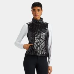 Ladies G/FORE Quilted Nylon Merino Wool Lined Gilet Onyx -Teepeg Store image408641771