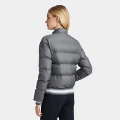 Ladies G/FORE Coated Nylon Melange Puffer Jacket Charcoal Heather Grey 13 Ladies G/FORE Coated Nylon Melange Puffer Jacket Charcoal Heather Grey -Teepeg Store image408642408