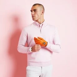 G/FORE V Neck Merino Quarter Zip Knitted Sweater Trifle -Teepeg Store image408645624