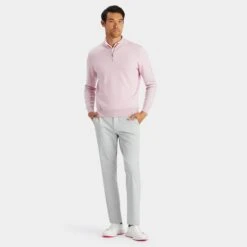 G/FORE V Neck Merino Quarter Zip Knitted Sweater Trifle -Teepeg Store image408645626