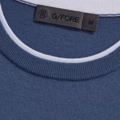 G/FORE Merino Wool Blend Crew Neck Knitted Sweater Slate 25 G/FORE Merino Wool Blend Crew Neck Knitted Sweater Slate -Teepeg Store image408645721