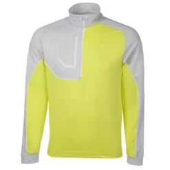 Galvin Green Daxton Insula Mens Golf Mid Layer Forged Sunny Lime/Cool Grey/White -Teepeg Store image408745746
