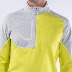 Galvin Green Daxton Insula Mens Golf Mid Layer Forged Sunny Lime/Cool Grey/White -Teepeg Store image408745754