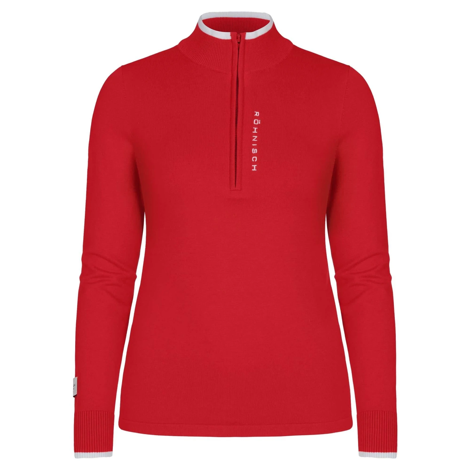 Rohnisch Knitted Half Zip Ladies Golf Sweater Flame Scarlet 16 Rohnisch Knitted Half Zip Ladies Golf Sweater Flame Scarlet - Image 14