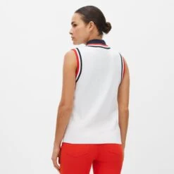 Rohnisch Adele Knitted Ladies Golf Vest White -Teepeg Store image409219624