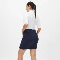 Rohnisch Chie Comfort Stretch Ladies Golf Skort Navy -Teepeg Store image409230056