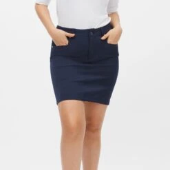 Rohnisch Chie Comfort Stretch Ladies Golf Skort Navy -Teepeg Store image409230058
