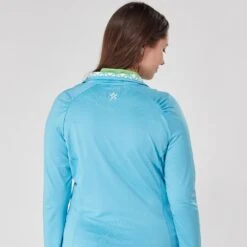 Swing Out Sister Celeste Ladies Golf Mid Layer Dazzling Blue -Teepeg Store image410173398