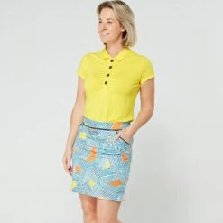 Swing Out Sister Lara Print Ladies Golf Skort White -Teepeg Store image410174361