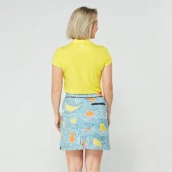 Swing Out Sister Lara Print Ladies Golf Skort White -Teepeg Store image410174363