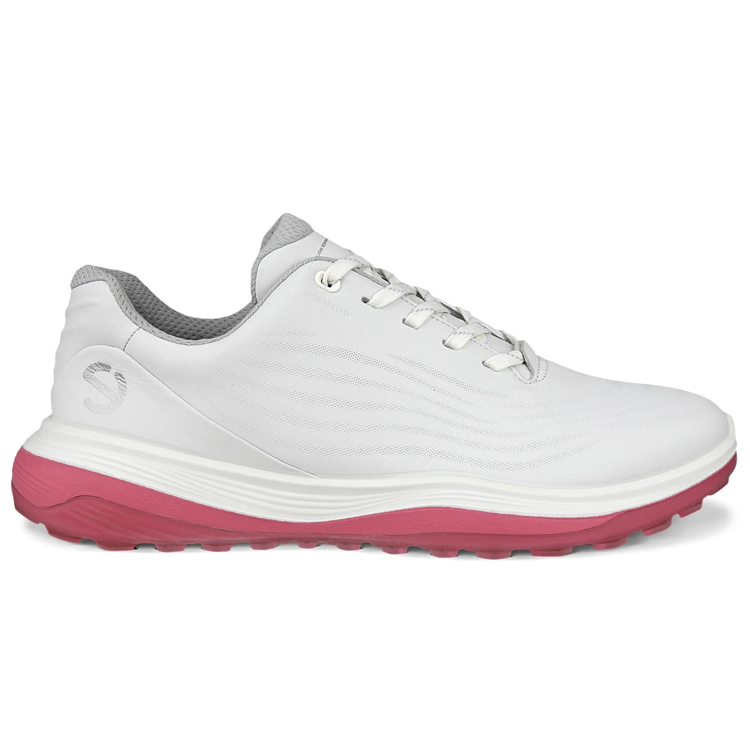 Ecco LT1 Ladies Golf Shoes White/Bubble Gum 8 Ecco LT1 Ladies Golf Shoes White/Bubble Gum - Image 6