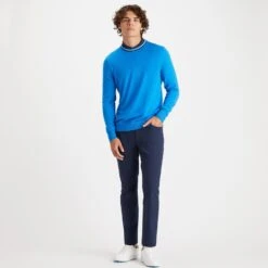 G/FORE Merino Wool Crew Neck Knitted Sweater Cerulean 28 G/FORE Merino Wool Crew Neck Knitted Sweater Cerulean -Teepeg Store image411441711