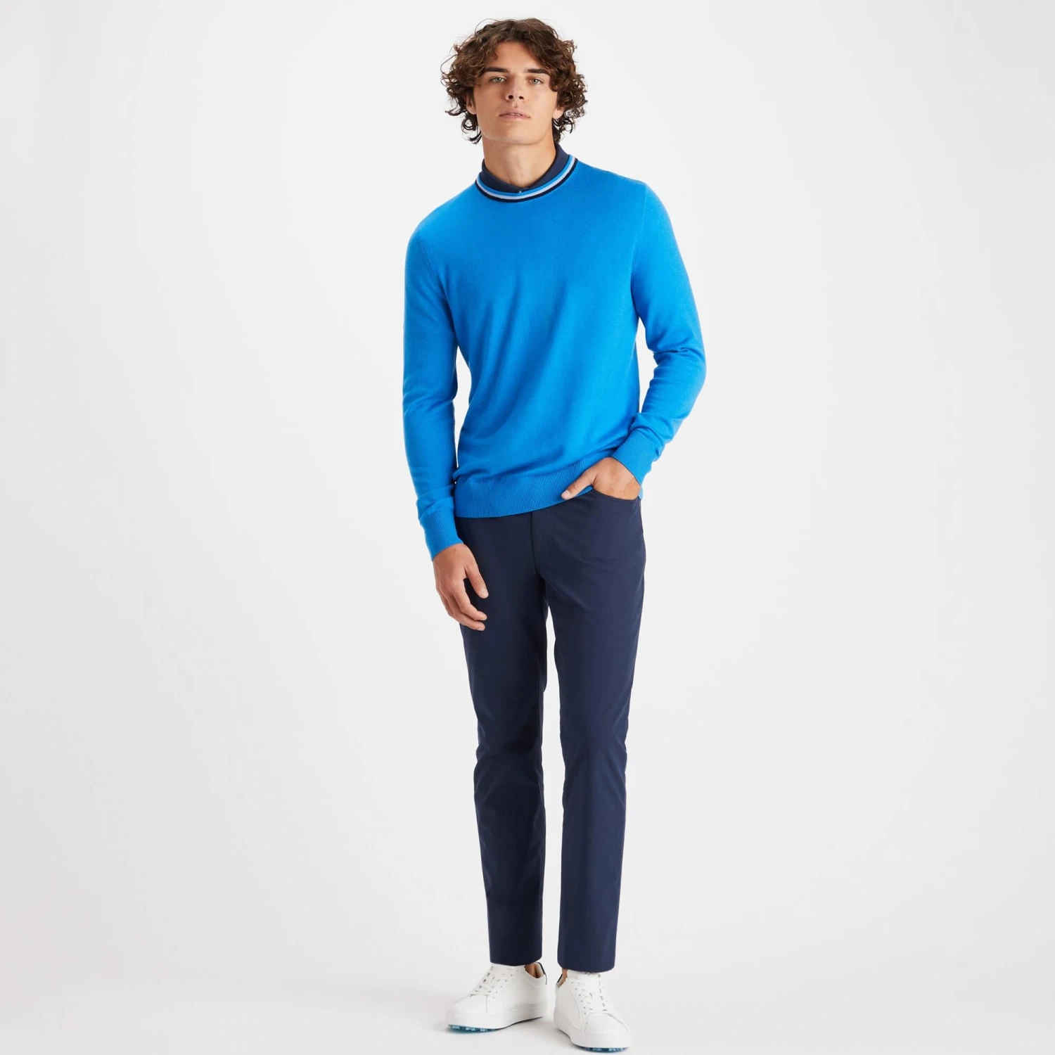 G/FORE Merino Wool Crew Neck Knitted Sweater Cerulean 9 G/FORE Merino Wool Crew Neck Knitted Sweater Cerulean - Image 7