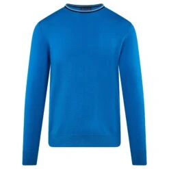 G/FORE Merino Wool Crew Neck Knitted Sweater Cerulean 38 G/FORE Merino Wool Crew Neck Knitted Sweater Cerulean -Teepeg Store image411441748