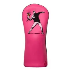 Banksy Flower Thrower Driver Headcover Pink