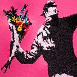 Banksy Flower Thrower Driver Headcover Pink -Teepeg Store image411447571