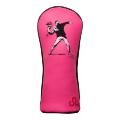 Banksy Flower Thrower Fairway Wood Headcover Pink