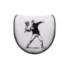 Banksy Flower Thrower Mallet Putter Headcover White