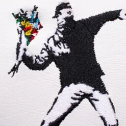 Banksy Flower Thrower Mallet Putter Headcover White 7 Banksy Flower Thrower Mallet Putter Headcover White -Teepeg Store image411448367