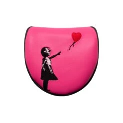 Banksy Girl With Heart Balloon Mallet Putter Headcover Pink