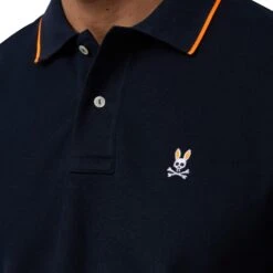 Psycho Bunny Troy Pique Polo Navy -Teepeg Store image412411711