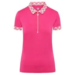 Swing Out Sister Alice Ladies Golf Polo Shirt Lush Pink/Mandarin -Teepeg Store image413154728