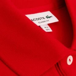 Mens Lacoste L1212 Classic Fit Polo Shirt Red -Teepeg Store image413532058