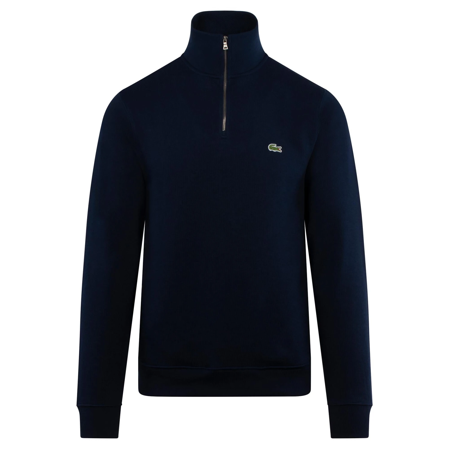 Lacoste Quarter Zip Stand Up Collar Cotton Sweatshirt Navy 7 Lacoste Quarter Zip Stand Up Collar Cotton Sweatshirt Navy - Image 5